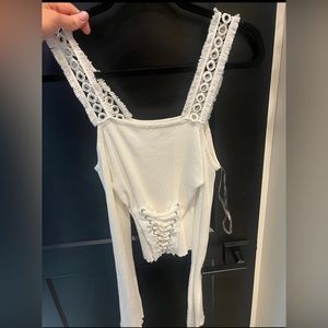 White off the shoulder top